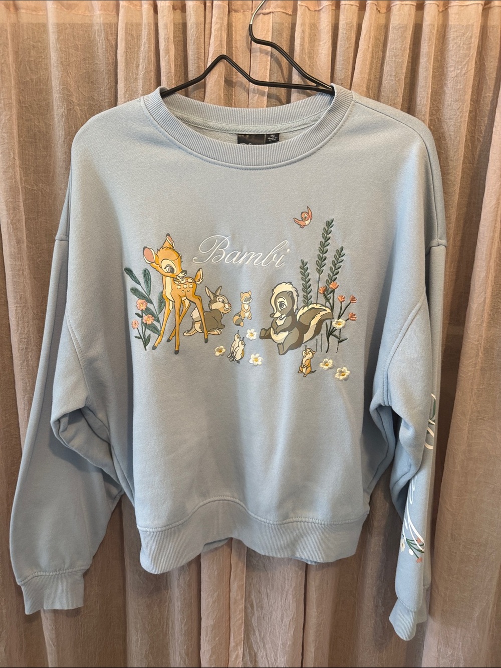 Disney Light Blue Bambi Graphic Sweatshirt